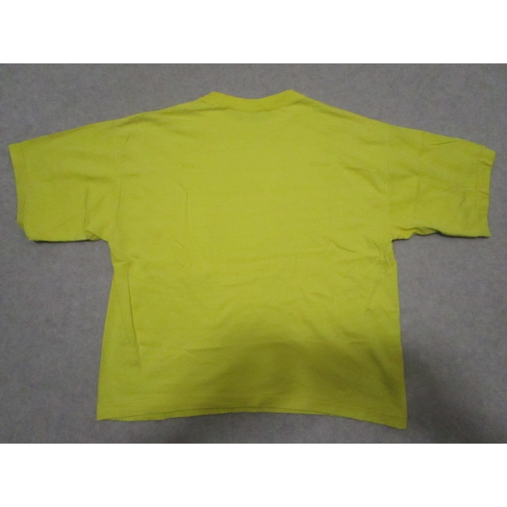 Vintage Selvedge Pocket Shirt‎ Mens M Yellow Vibrant Single Stitch 90s Boxy Fit - Picture 9 of 9